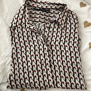 Zara Print Blouse